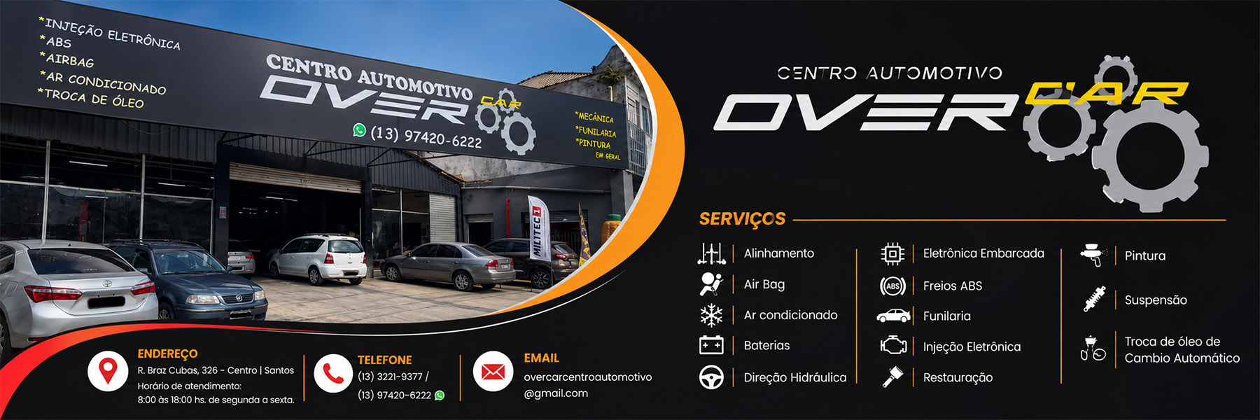 Banner Centro Automotivo Overcar